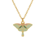 Green Luna Moth Necklace