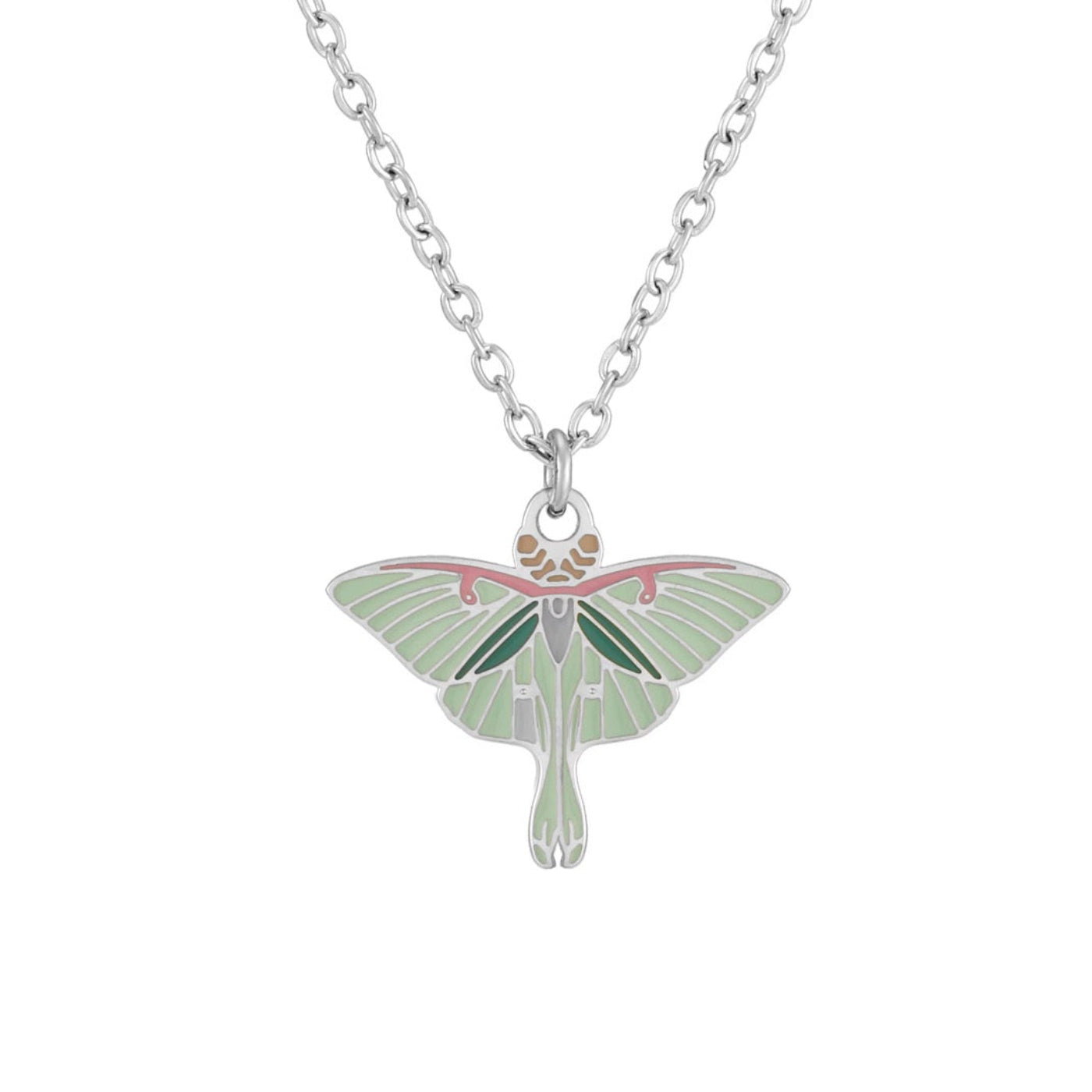 Green Luna Moth Necklace