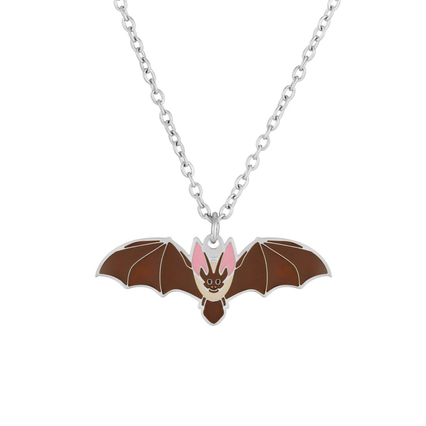Brown Long-Eared Bat Charm Necklace