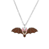 Brown Long-Eared Bat Charm Necklace