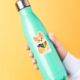 Progress Pride Corgi sticker
