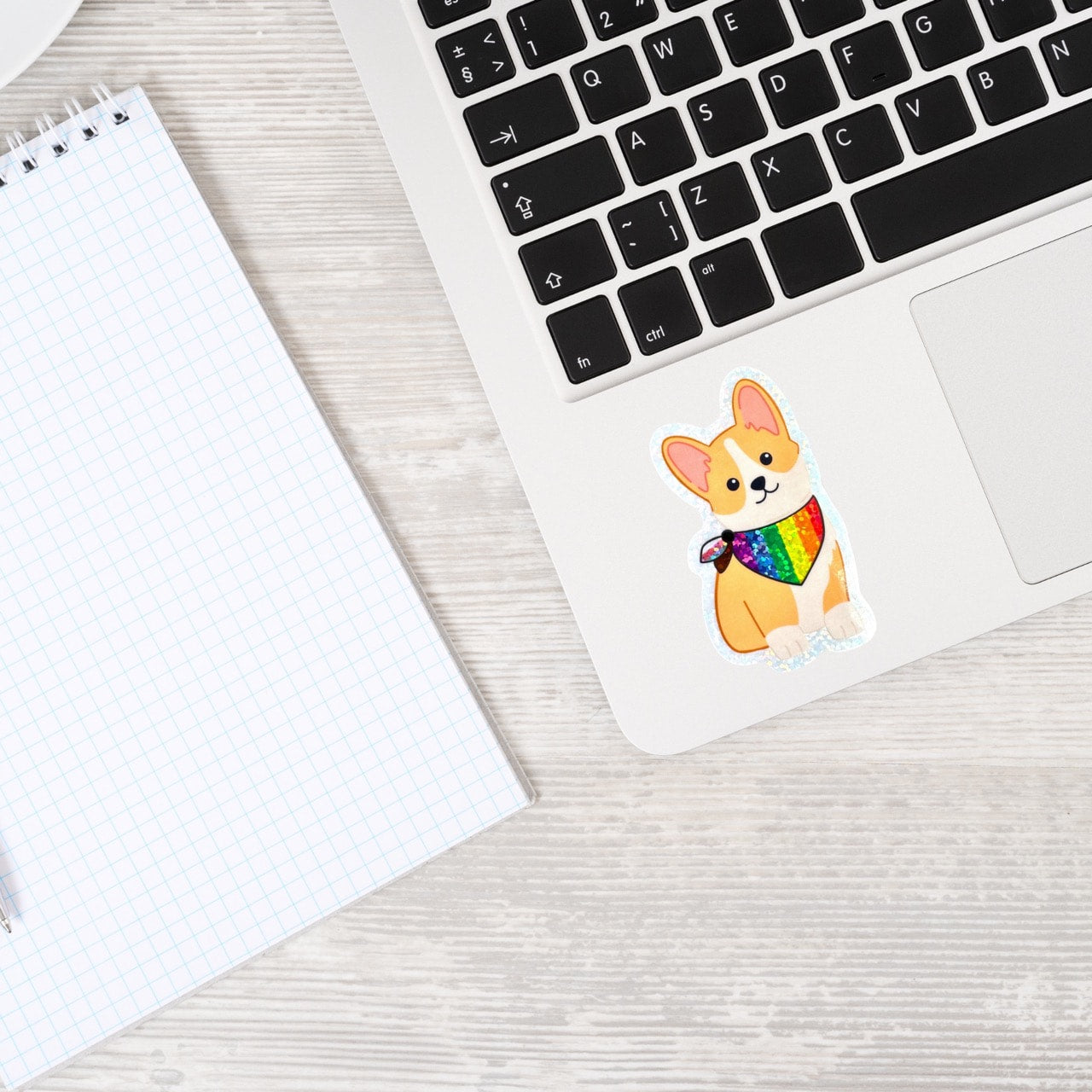 Progress Pride Corgi sticker