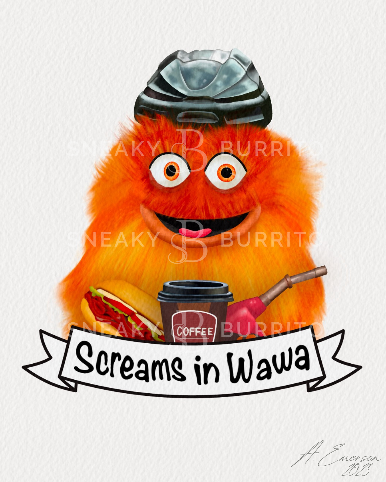 Screams in Wawa art print