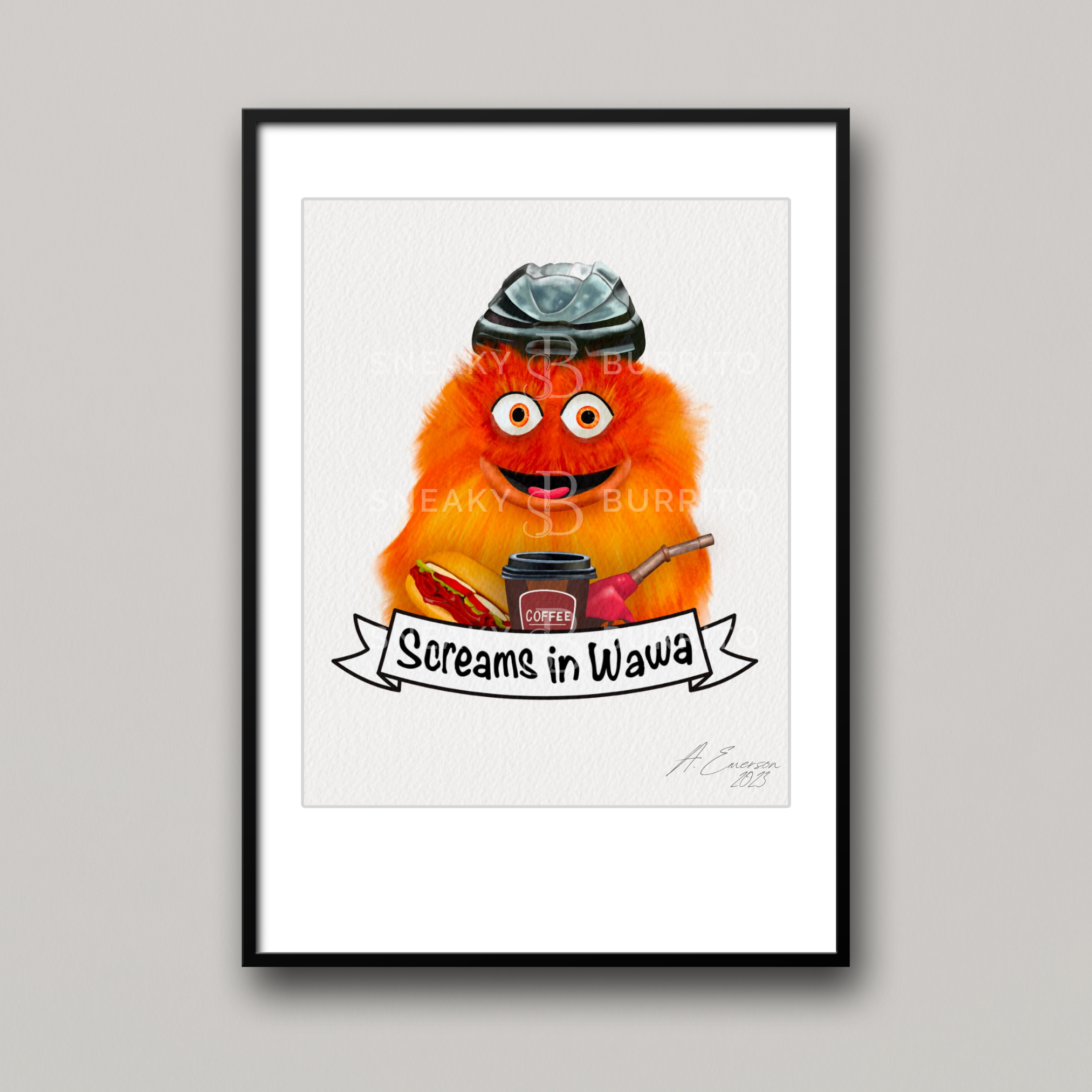 Screams in Wawa art print