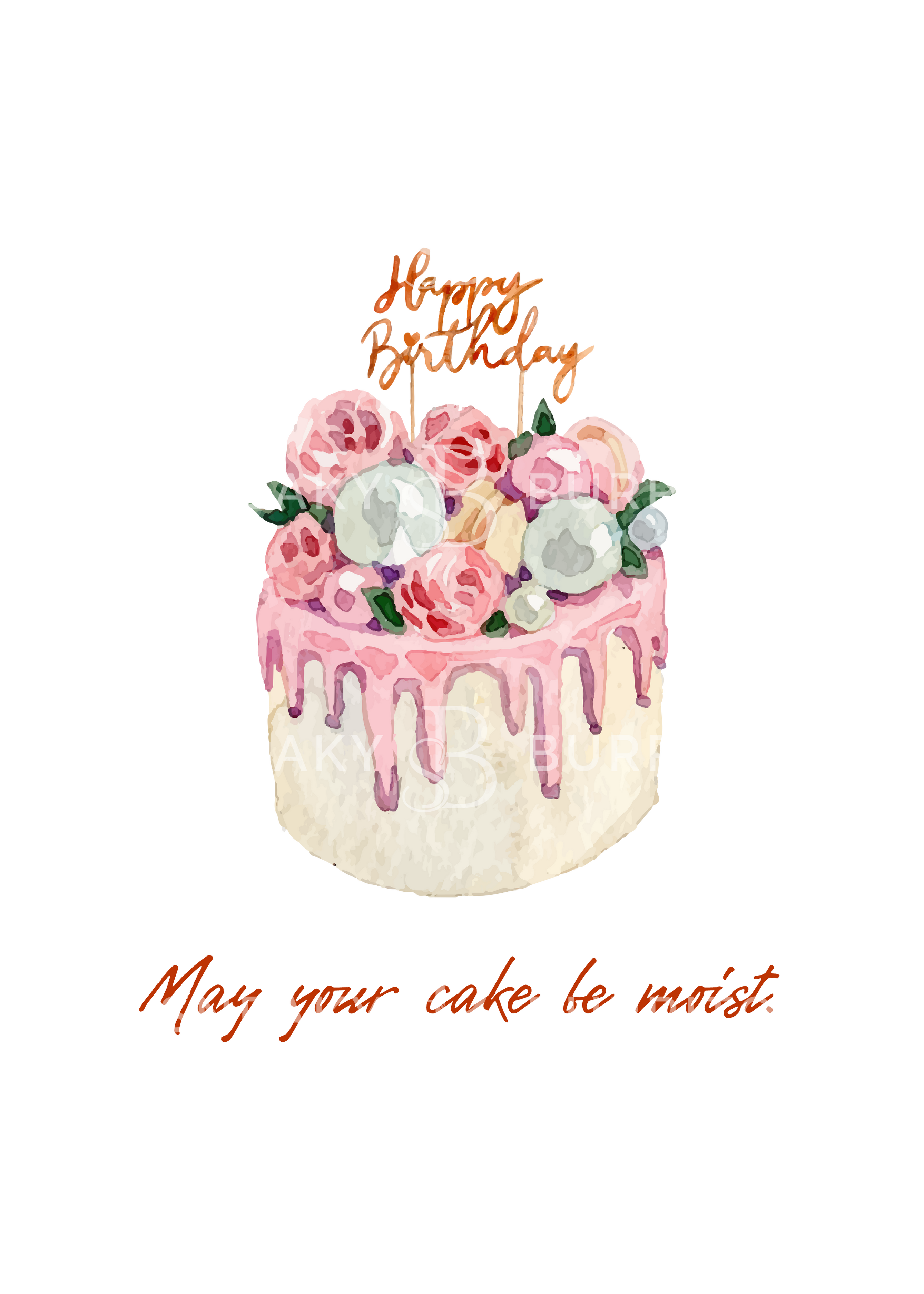 May Your Cake Be Moist greeting card