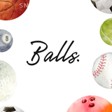 Balls greeting card