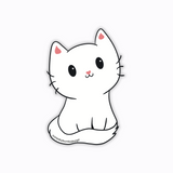 Cat sticker and magnet designs