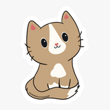 Cat sticker and magnet designs