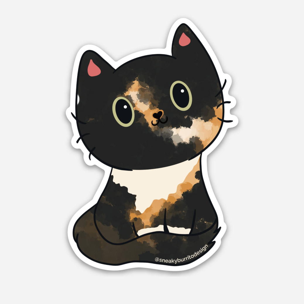 Cat sticker and magnet designs