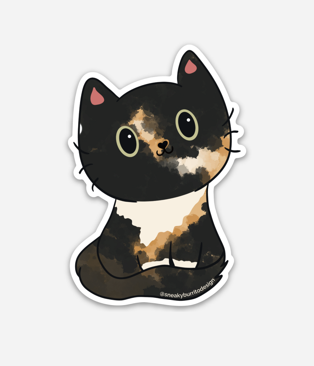 Cat sticker and magnet designs
