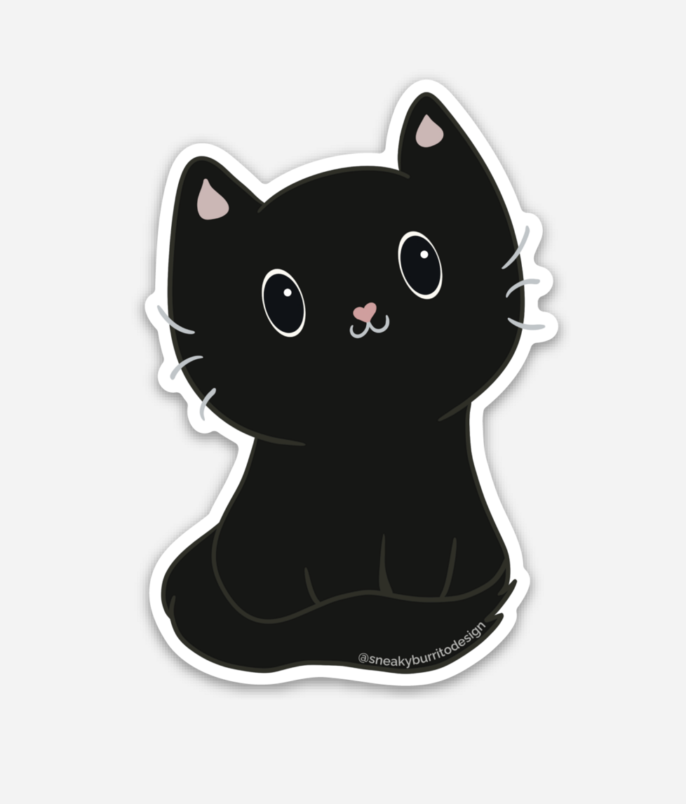Cat sticker and magnet designs