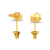 Trash Panda raccoon stud earrings in silver or gold with a trash can stud charm and a hidden CZ stone
