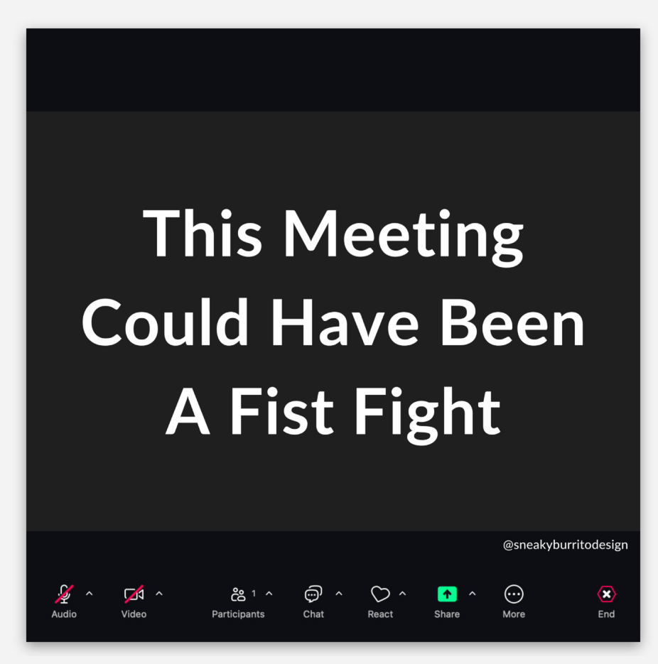 This Meeting Could Have Been A Fist Fight sticker