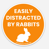 Easily Distracted By Rabbits sticker